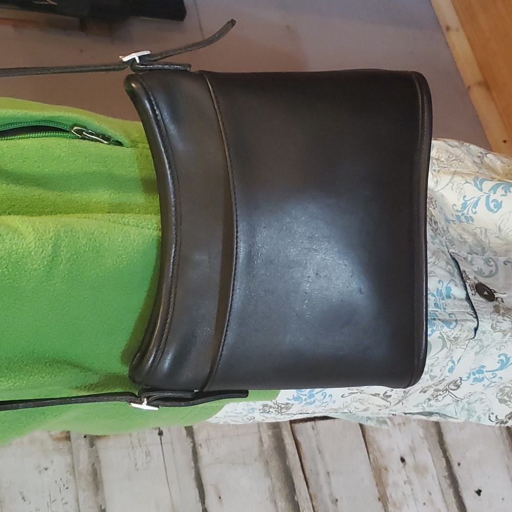 Vintage Coach mambo bag Black Leather 1980s